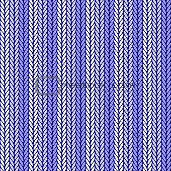 Design seamless blue vertical knitted pattern. Thread textured s