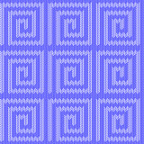 Design seamless blue labyrinth knitted pattern. Thread textured 