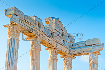 upper part of the Temple of Apollo in Side, Turkey