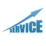 Service blue arrow