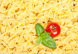 Italian pasta with tomato and basil