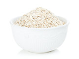 Oat flakes in bowl