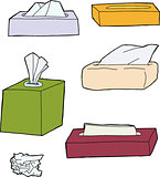 Various Facial Tissue Objects