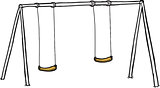 Isolated Swing Set