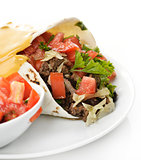 Burrito With Beef And Vegetables 