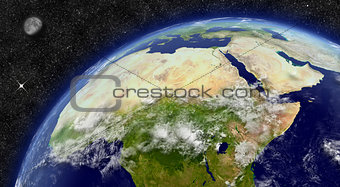 North Africa on planet Earth