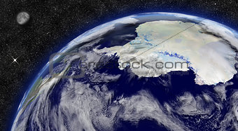 Antarctica on planet Earth