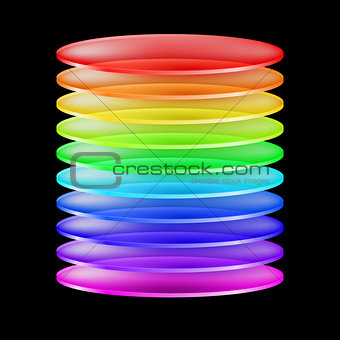  Abstract colorful cylinder