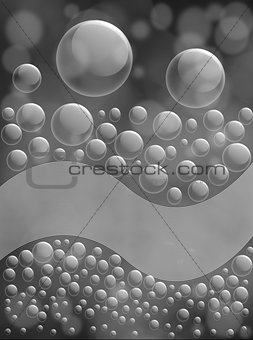  Air bubble on gray background