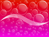  Air bubble on red and pink background