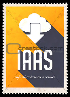 IAAS Concept on Yellow in Flat Design.