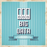 Big Data Concept on Blue in Flat Design.