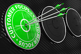 Focus on Service Slogan - Green Target.