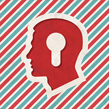 Psychological Concept on Retro Striped Background.