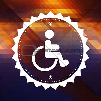 Disabled Icon on Triangle Background.