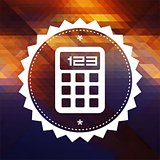 Calculator Icon on Triangle Background.