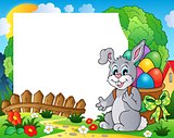 Frame with Easter bunny theme 4