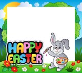 Frame with Easter bunny theme 7