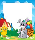 Frame with Easter bunny theme 8