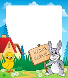 Frame with Easter bunny topic 7