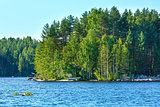 Lake summer view (Finland).