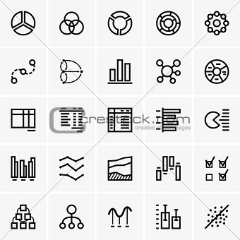 Business graph icons
