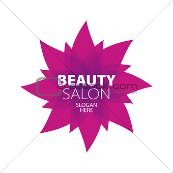 Abstract logo for beauty in the form of a red star