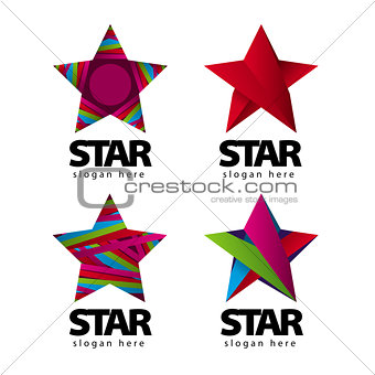 collection of vector logo with a star
