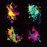 colored stains blots