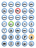 Transportation, Nautical and Travel Icons