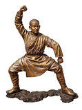 Shaolin warriors monk bronze statue