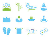 Set of icons for spa, wellness and massage isolated on white