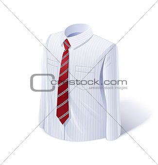 White shirt with tie