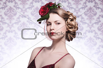 woman with romantic hair-style 