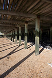 Underneath the decking at Leigh-on-Sea, Essex, England