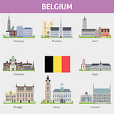 Belgium. Symbols of cities