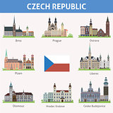 Czech republic. Symbols of cities
