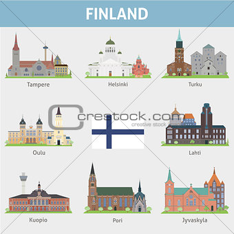 Finland. Symbols of cities