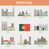 Portugal. Symbols of cities