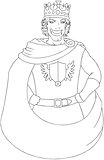 Young King With Crown Coloring Page