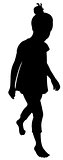 walking child silhouette vector