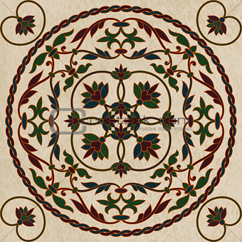 Vector seamless  vintage floral pattern