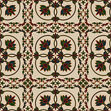 Vector seamless  vintage floral pattern