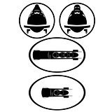 Badges with bobsledder