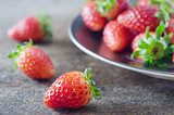 strawberries  on  dish