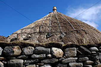 Traditional thatched roof.