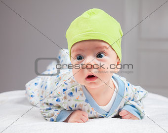 Baby boy at tummy time