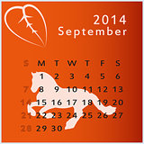 Vector calendar 2014 september
