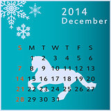 Vector calendar 2014 december