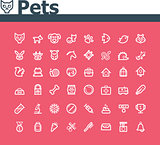 Pets icon set